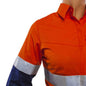 Shirt L/S Cotton Drill 145gsm 3M Tape Hi Vis Orange 10 Yoketastic_30000788_Y-O-10