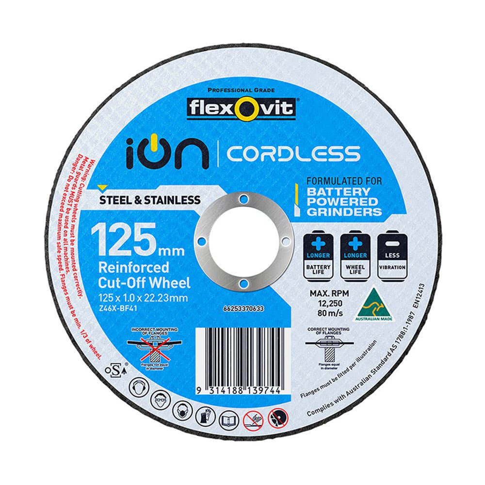 Flat Ultra-Thin Cut-Off Disc 125 x 1.0 x 22mm 30001530 66253370633