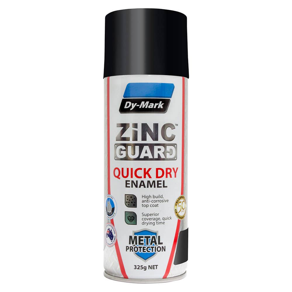 Paint Zinc Guard Quick Dry Enamel Black High Gloss 325g Dy-Mark_30001989_230932301