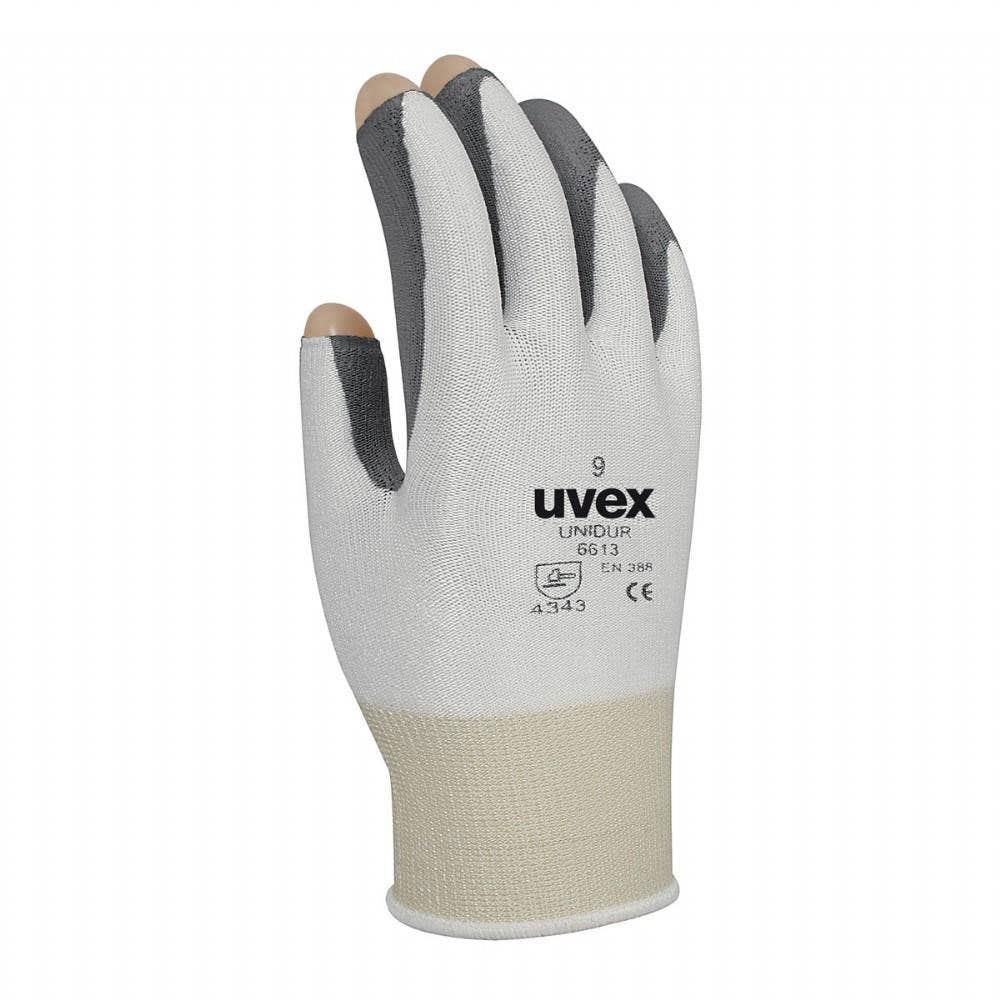 Gloves Fingerless PU Palm Coat Dyneema Cut Resistant Unidur Size 10 Uvex_194398_UD6613F3
