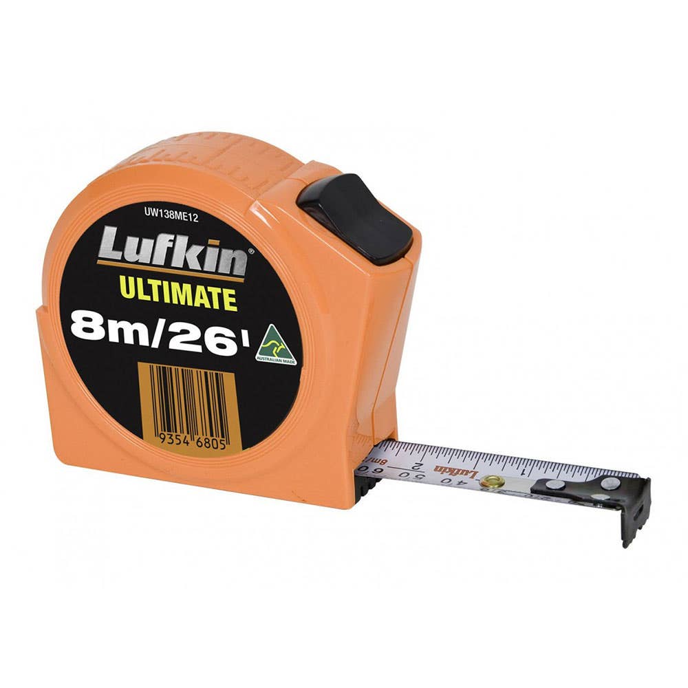 Tape Measure 8m/26ft X 19mm Metric/Imperial Ultimate Lufkin 30006718 UW138MEN