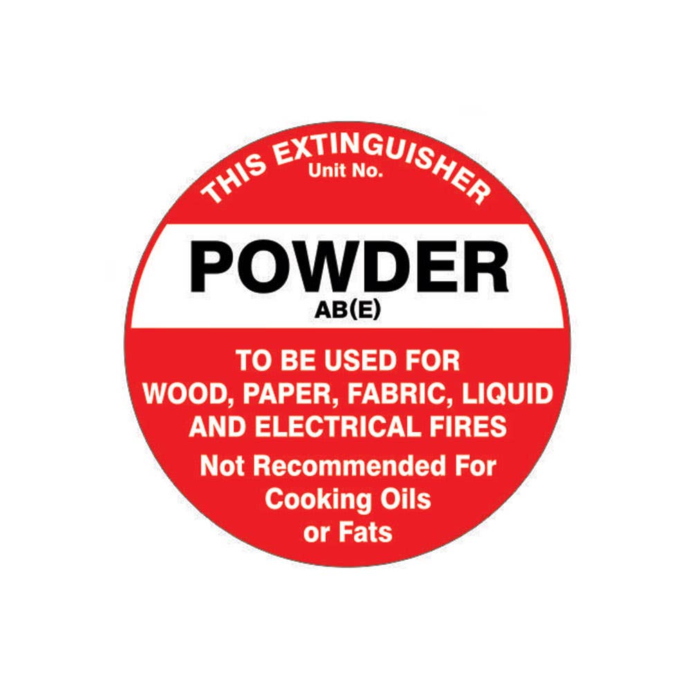 ABE Powder Fire Extinguisher Information Sign 30006997 FEPOWA2020P