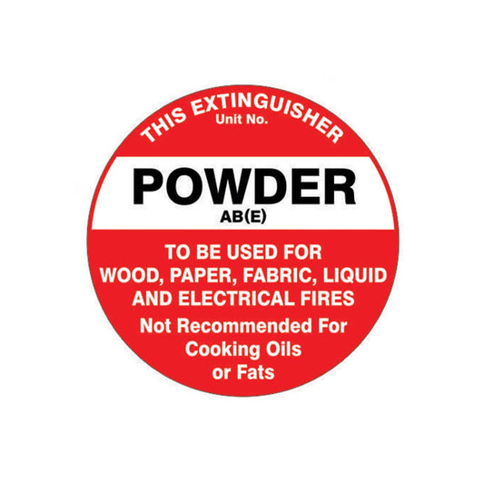 ABE Powder Fire Extinguisher Information Sign 30006997 FEPOWA2020P