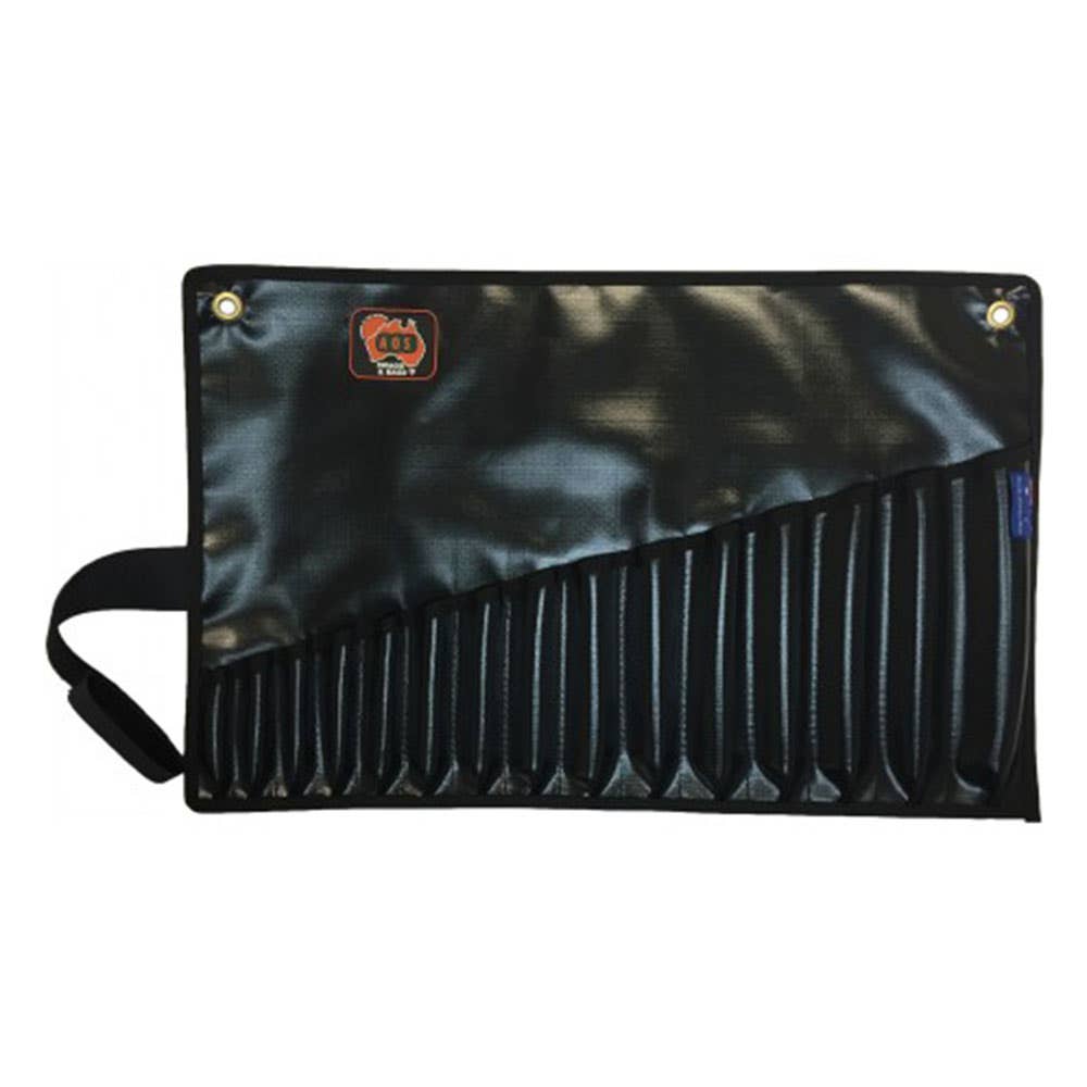 Tool Roll PVC For Spanner Set 15 Pocket Medium Black 30007155 AOSROLLSP02BK