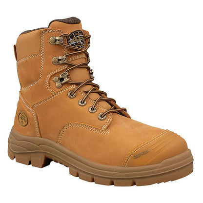 Boots Steel Toe Lace Up PU Rubber Sole Bump Cap Wheat 55-332 10 Oliver_30007197_55332-WHT-10