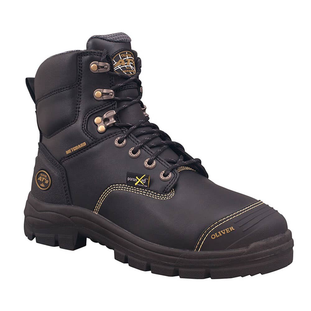 Boots Steel Toe Lace PU Rubber Bump Cap Met Guard Black 55-346 10 Oliver 30007269 55-346-100