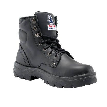 Boots Non Safety Lace Up TPU Sole Derby Black Argyle 10 Steel Blue 30007375 310102-100-BLK