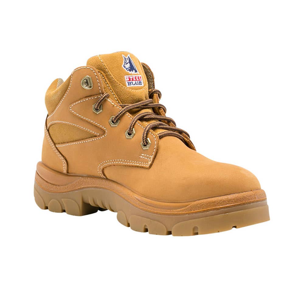 Boots Steel Toe Lace Up TPU Sole Wheat Whyalla 8.5 Steel Blue 30007455 312108-085-WHT