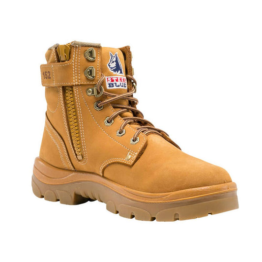 Boots Steel Toe Lace + Zip Nitrile Sole Derby Wheat Argyle 10 Steel Blue 247254 322152-100-WHT