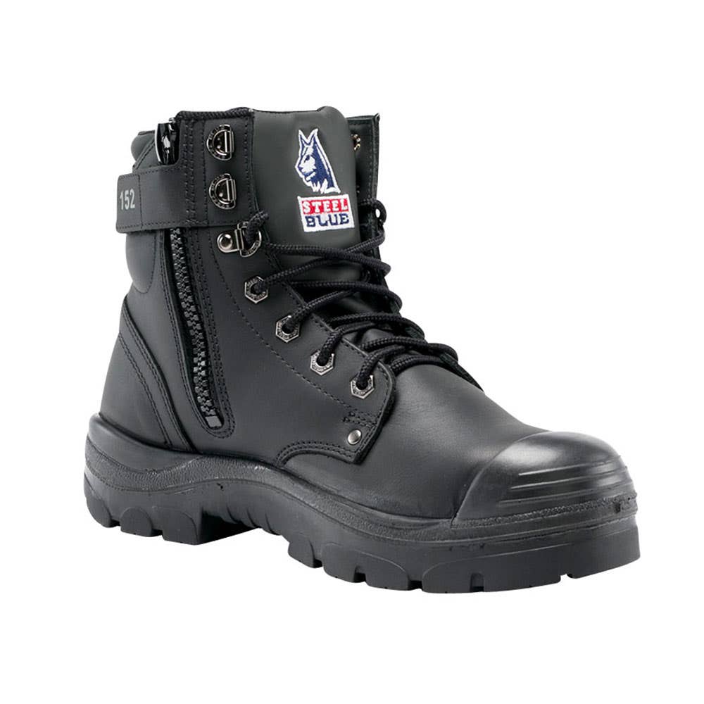 Boots Lace/Zip Nitrile Sole Bump Cap Derby Argyle Black 10 Steel Blue_30009091_382152-100-BLK