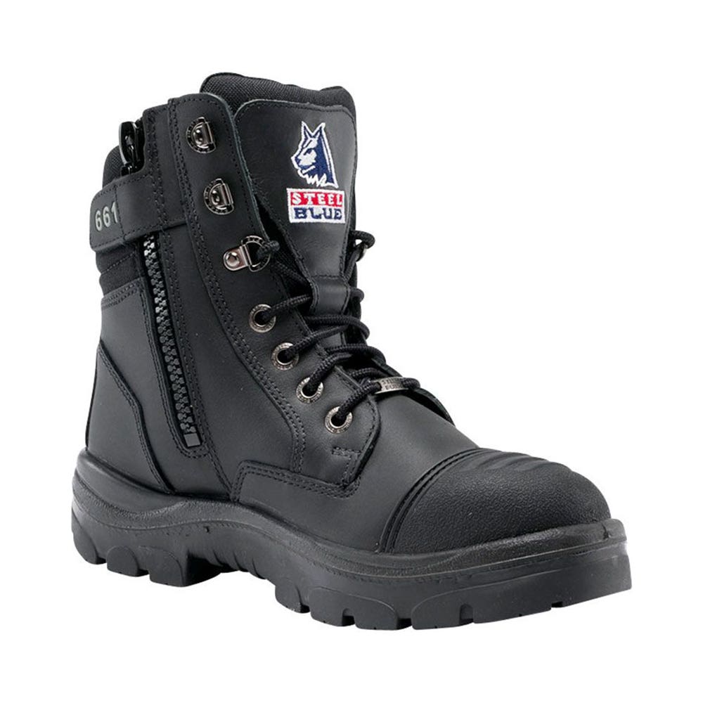 Boots Steel Toe Lace/Zip Scuff Cap TPU Southern Cross Black 10 Steel Blue_30009282_312661-100-BLK