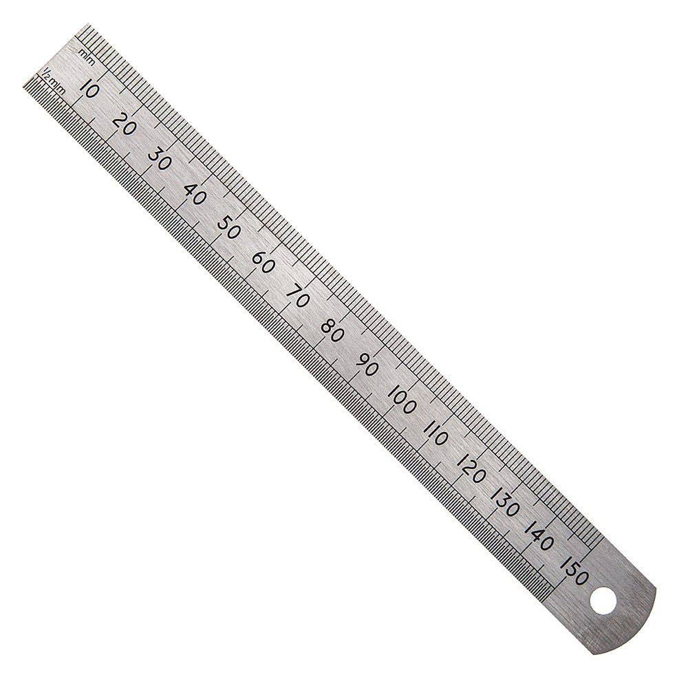 Ruler Stainless Steel 150 x 19mm AF/Metric 3033003 0-35-400