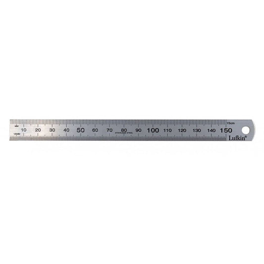 Ruler Stainless Steel 150 x 15mm AF/Metric 3033101 LSR150