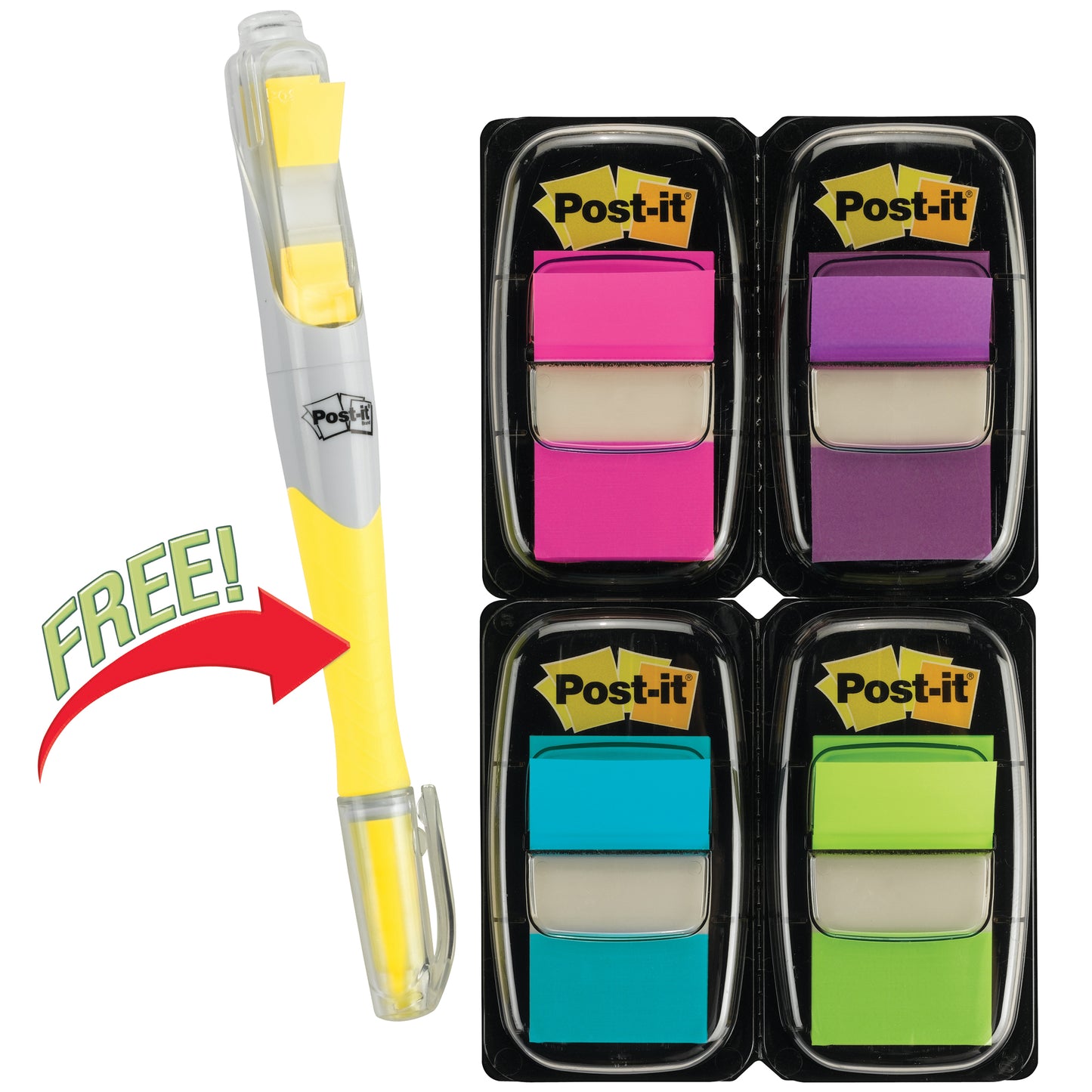 Post-It Flags 680-PPBGVA Value Pack Highlighter 25x43mm Bright Ass Pack 4_305019700_30707