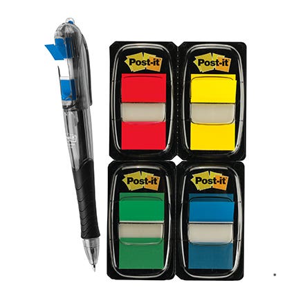 Post-It Flags 680-RYBGVA Value Pack With Flag Pen 25X43mm Primary Colours 1010475 7100116240