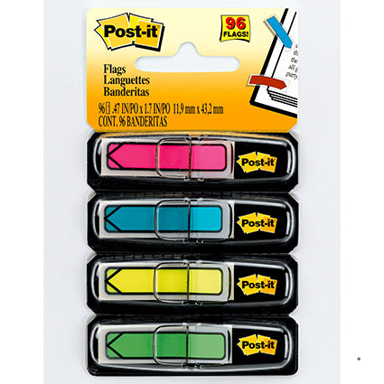 Post-It Flags 684-arr4 Arrow 12x43mm Bright Colours Assorted Pack 96_14193300_PI70071351384