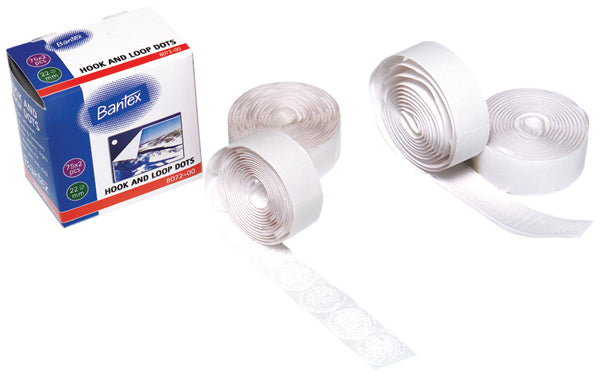 Bantex Hook Velcro Dots 22mm X 125pk_38931100_26375
