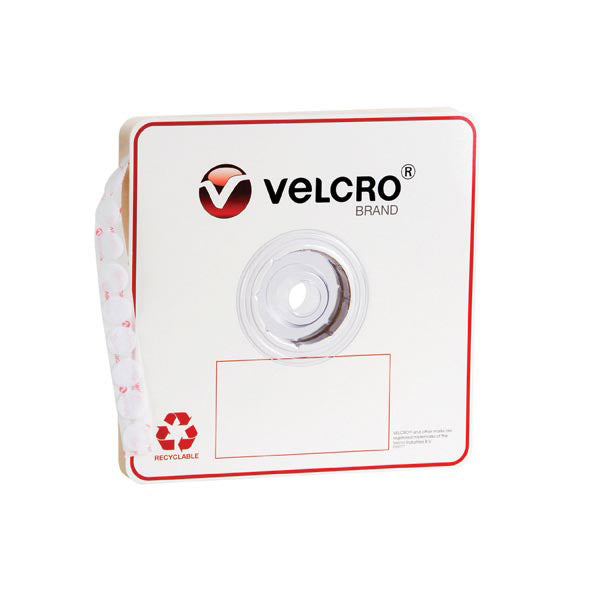 Velcro Stick On Loop Only Dots 22mm 900 Dots White_38931900_V28806
