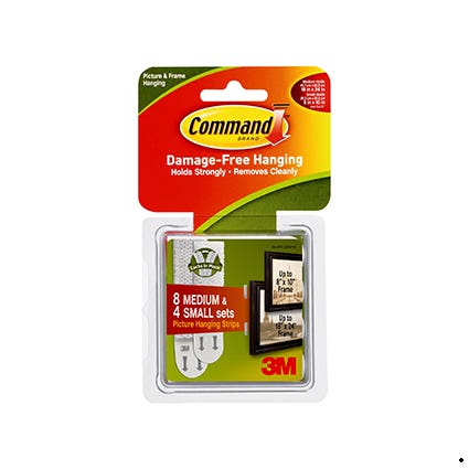 Command Small And Medium Combo Picture Hanging Strips Pack 12 1031027 7100334171