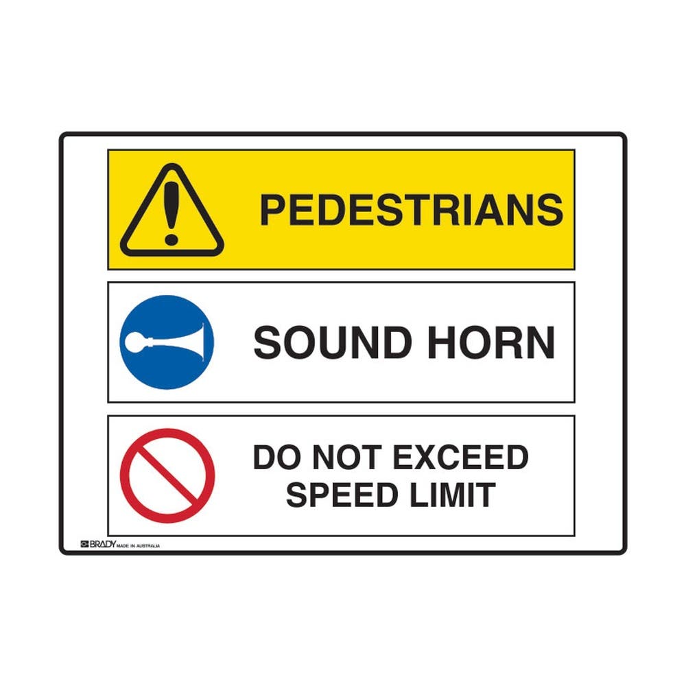 Sign Multible Warning Metal 600 X 450 871510 306269 871510
