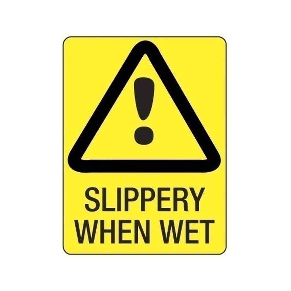 Sign SLIPPERY WHEN WET 300 x 225mm Poly 309315 311MP