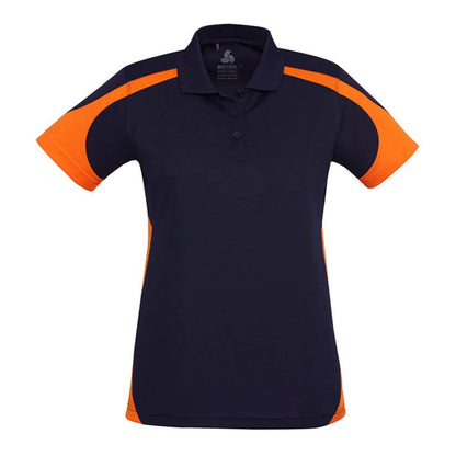 Shirt Polo Womens Talon Navy/Orange Size 10 309566 P401LS-NAV/ORA-10