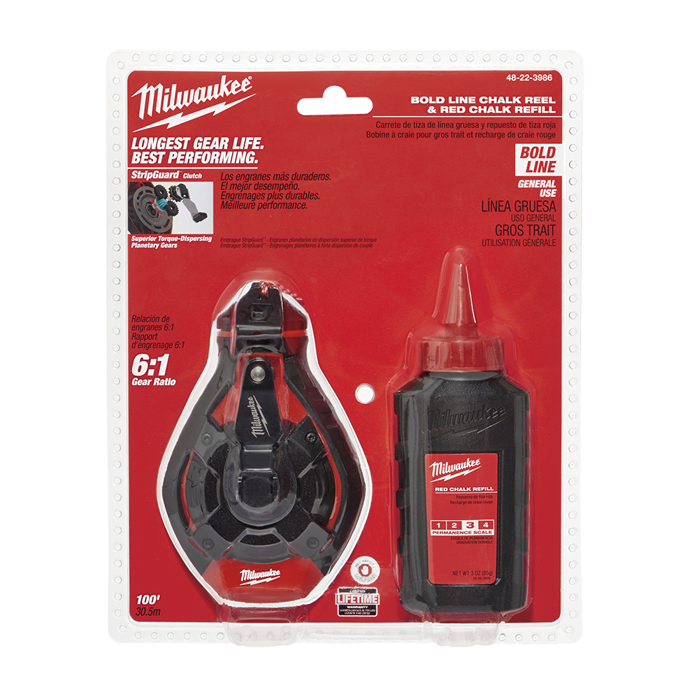 30m Bold Line Kit + Red Chalk Milwaukee 310007 48223986
