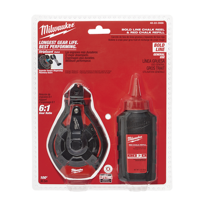 30m Bold Line Kit + Red Chalk Milwaukee 310007 48223986