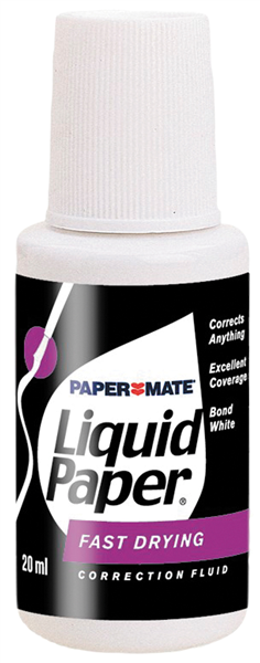 Papermate Liquid Paper Correction Fluid White 20Ml 16259028 09976
