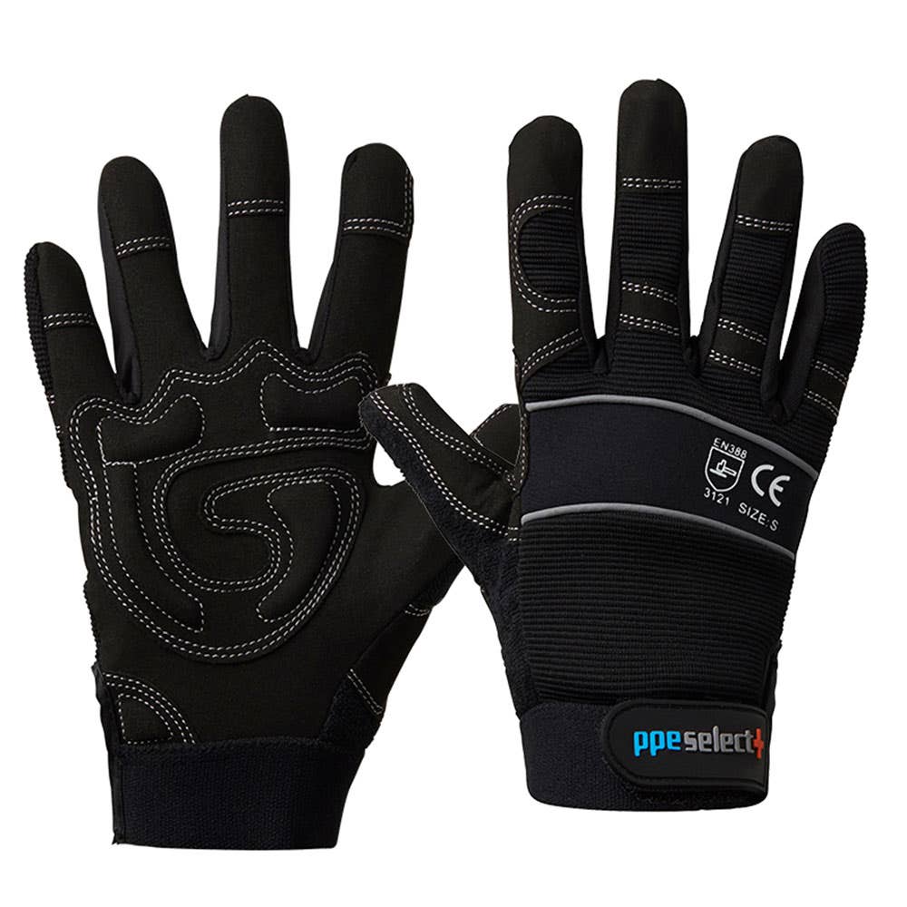 Mechanics Gloves Heavy Duty Synthetic Leather Black XL_31020014_MGB-XL_NLA