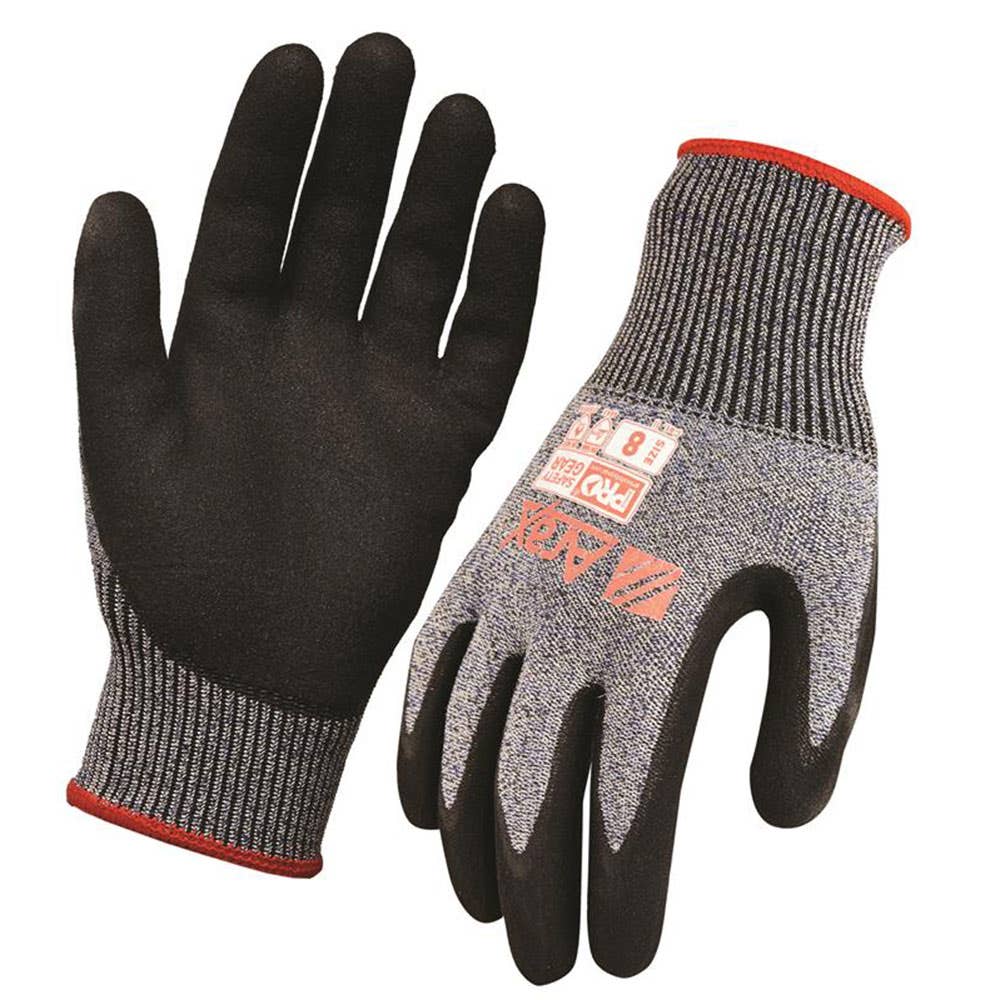 Gloves Cut 5 Resistant Wet Grip Nitrile Sand Dip Size 10 Arax 31021023 AND10