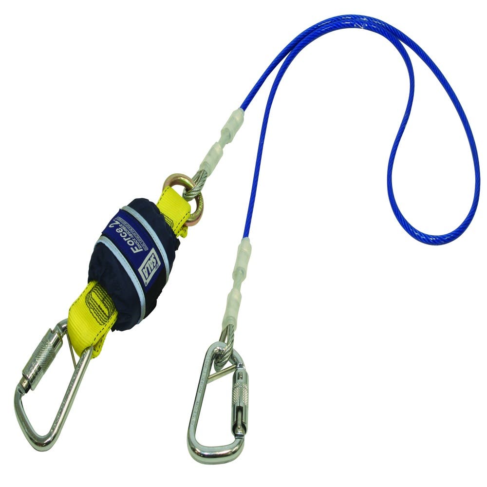 Force2 Wire Cable Single Lanyard Stainless Karabiners 2m_31060744_7012870293