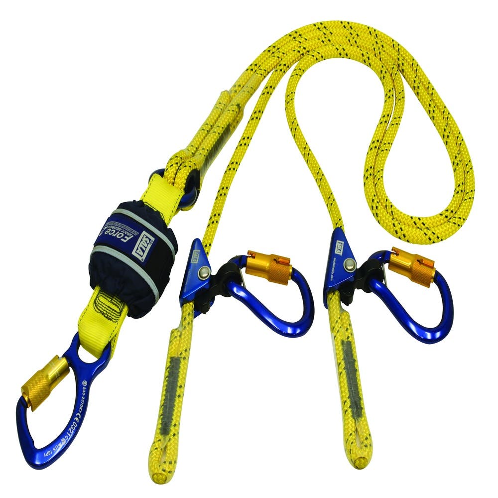 Force2 Adjustable Twin Lanyard Kernmantle Rope 2m With Aluminium TA Karabiners_31060761_7012867221