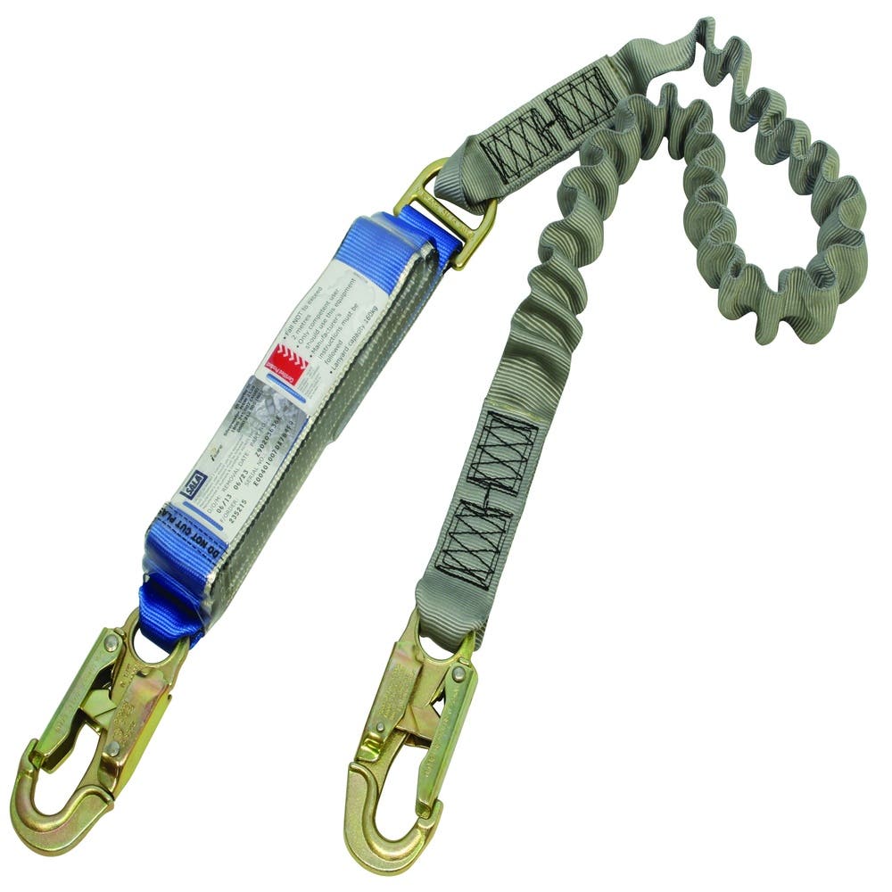 EZ-Stop Elasticated Webbing Single Lanyard Snap & Scaff Hooks 2m_31060789_7012877462