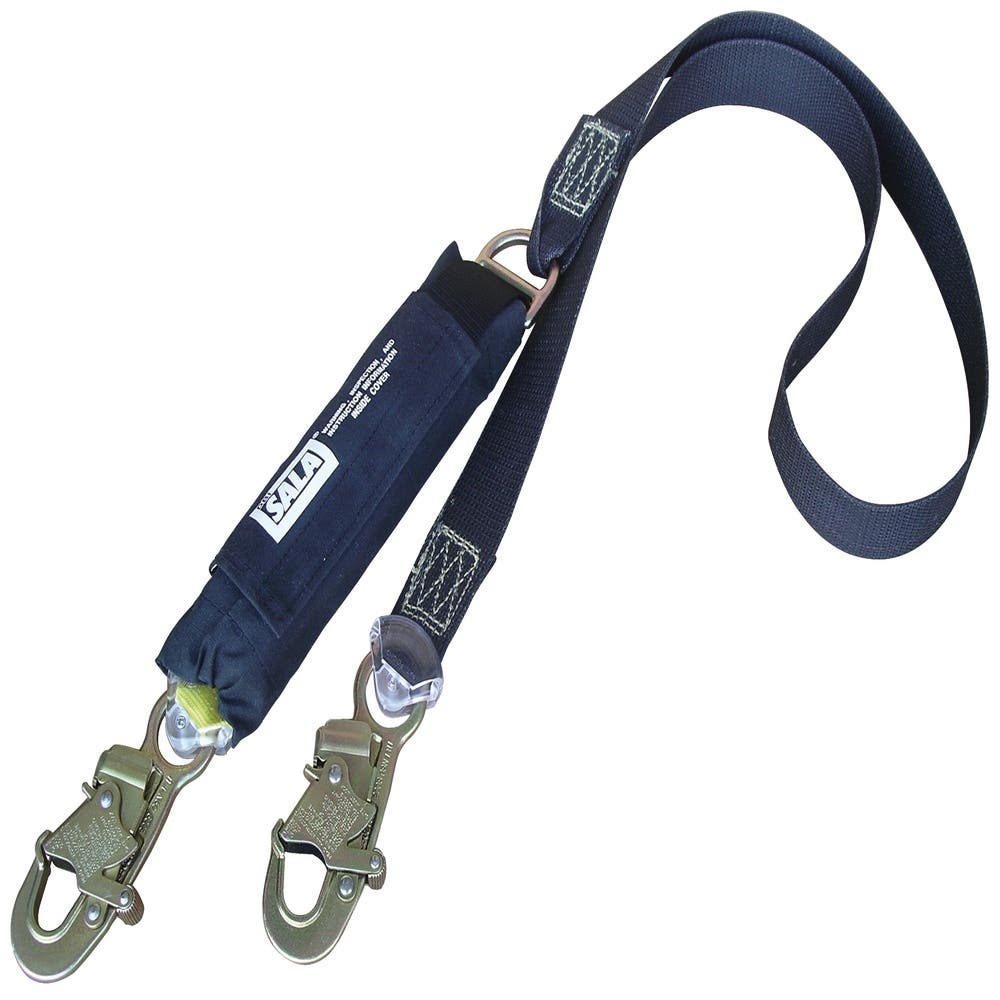 Force2&trade; Welders Shock Absorbing Webbed Lanyard with Trigger Snap Hooks_31060800_7012886275