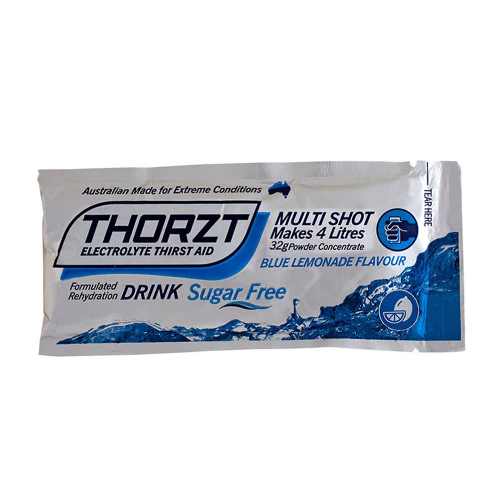 Hydration 32g Multi Shot Sugar Free Makes 4L Blue Lemonade Thorzt 31130034 SFP4BL
