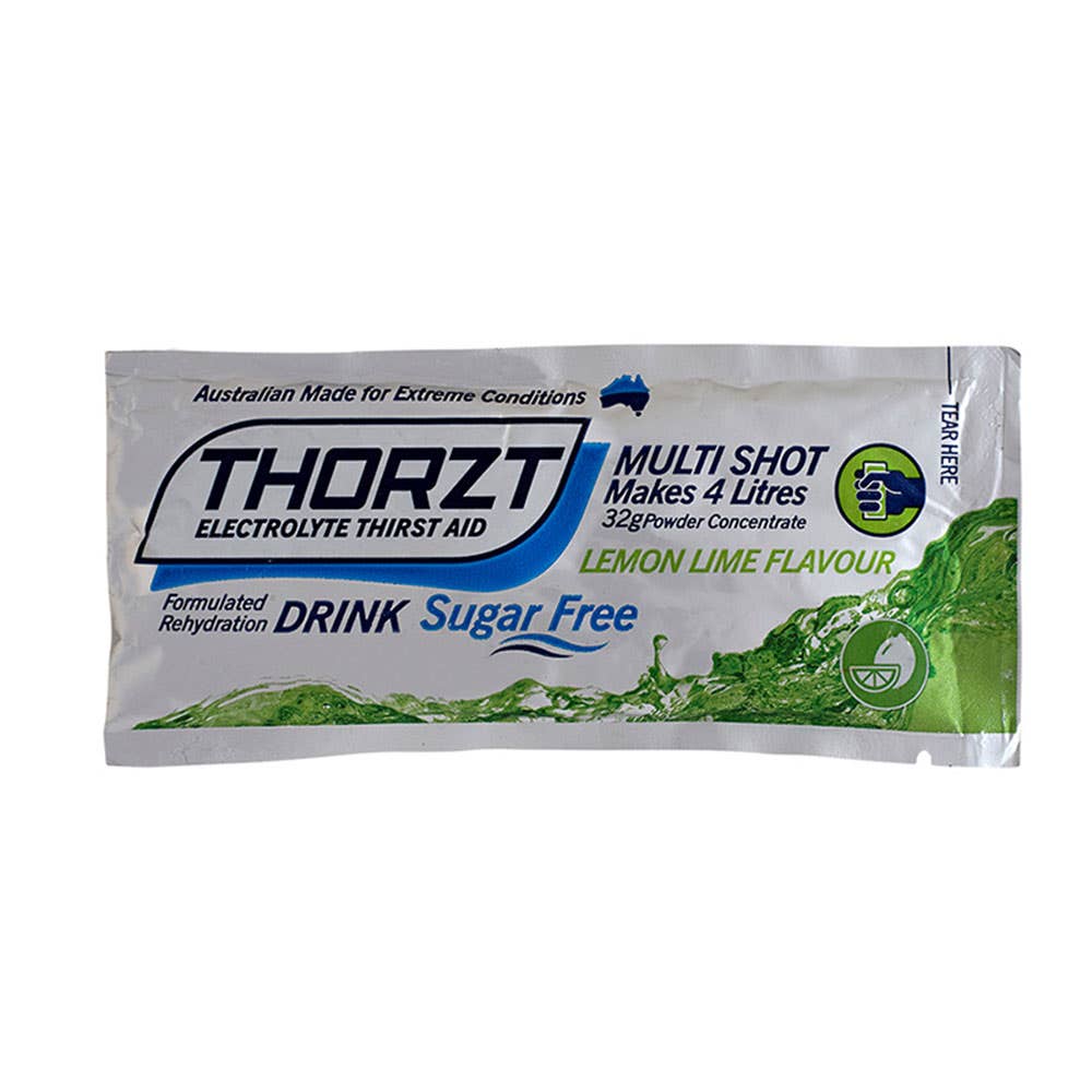 Hydration 32g Multi Shot Sugar Free Makes 4L Lemon Lime Thorzt 31130035 SFP4LL