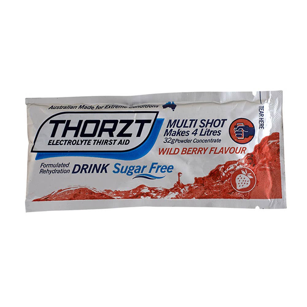Hydration 32g Multi Shot Sugar Free Makes 4L Wild Berry Thorzt 31130038 SFP4WB