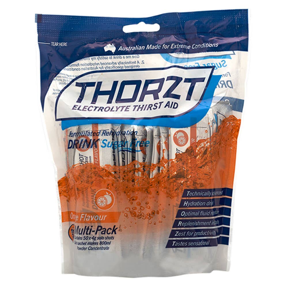 Hydration 3g Solo Shot Sugar Free Makes 600ml Orange Thorzt Pk 50 31130051 SSSFOR
