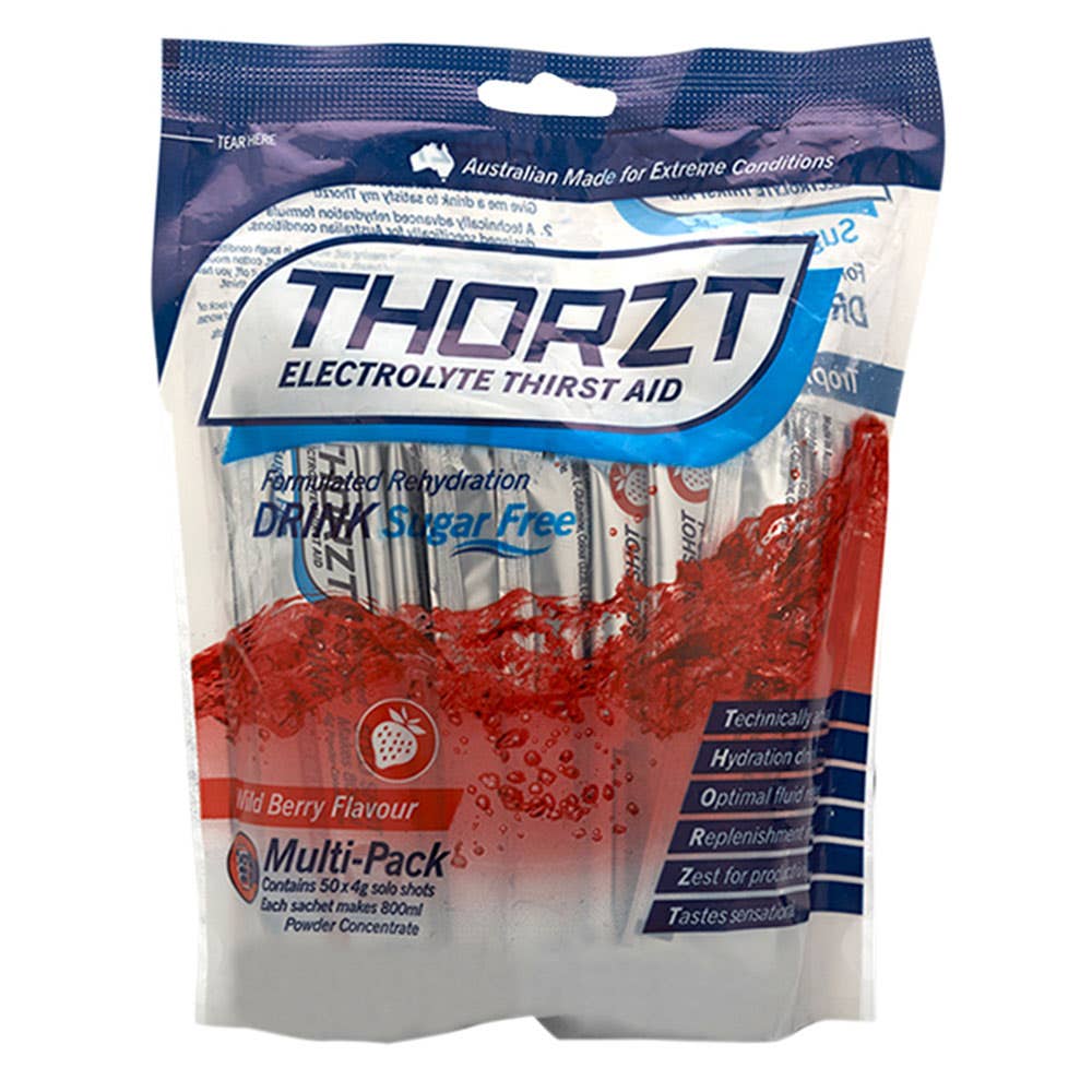 Hydration 3g Solo Shot Sugar Free Makes 600ml Wild Berry Thorzt Pk 50 31130055 SSSFWB