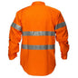 Shirt L/S Cotton Drill 185gsm 3M Tape Hi Vis Orange Small 31201108 MA191-O-S