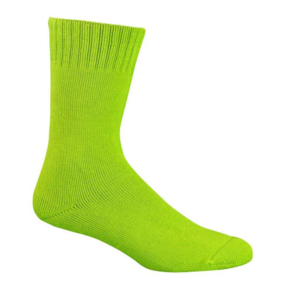 Socks Bamboo Extra Thick Size Mens 10-14 Hi Vis Lime_31230140_0793573590916