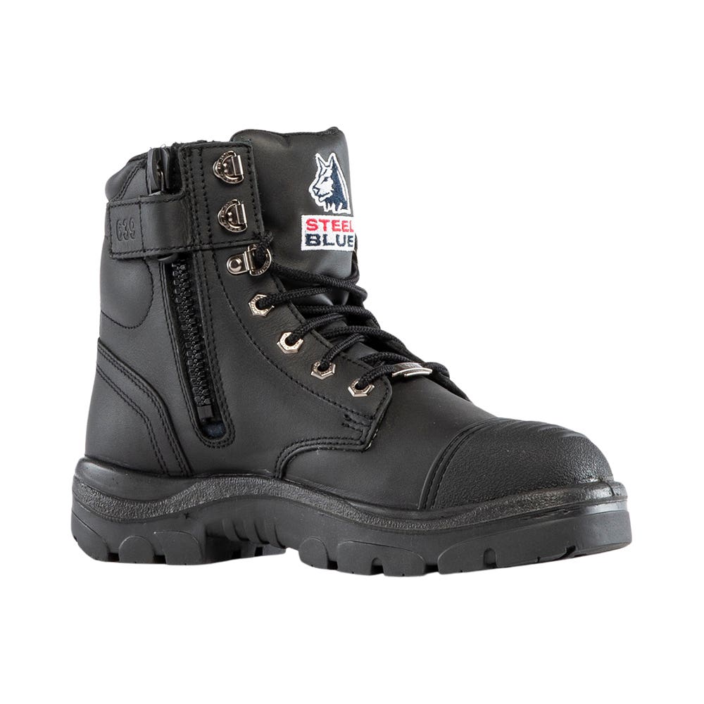 312639 Argyle Zip-Up Waterproof Boots Steel Toe & Bump Cap Black 12_600056_312639-120-BLK