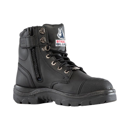 312639 Argyle Zip-Up Waterproof Boots Steel Toe & Bump Cap Black 12_600056_312639-120-BLK