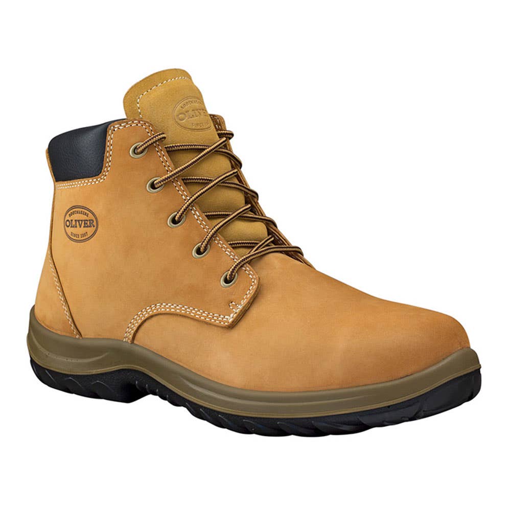 Boots Steel Toe Lace Up PU Sole Nubuck Wheat 34-632 10 Oliver 31301348 34-632-100