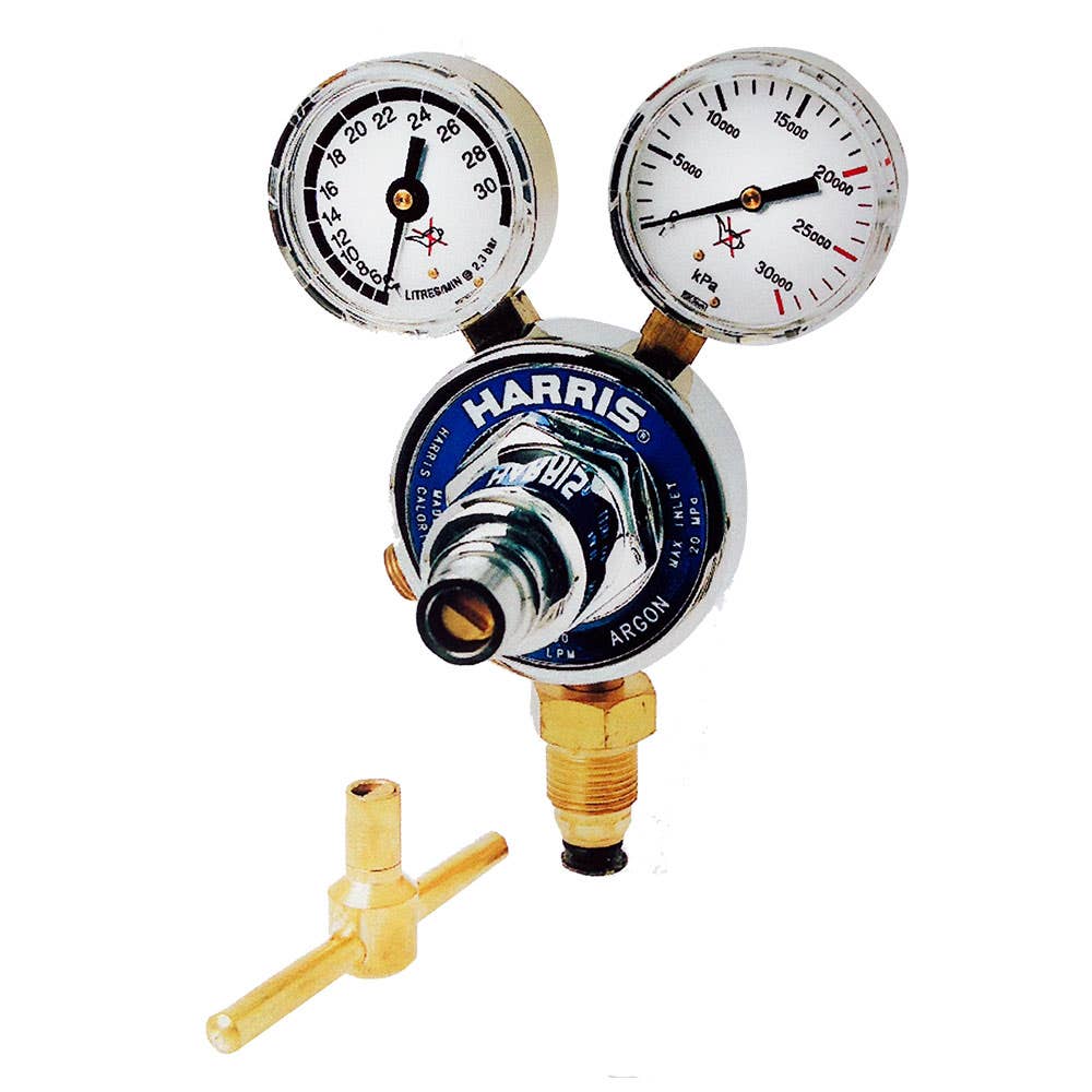 Harris Model 825 Vertical Inlet Argon Regulator With T Lock 31440054 825ET30LAR21