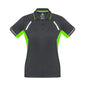 Renegade Polo Ladies Grey/Fluro Green/Silver P700LS 10_314689_P700LS-GRY/LIM/SLV-10