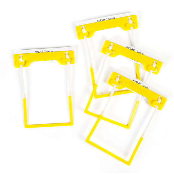 Avery Tubeclip Fastener 3 Piece Set Box 100 Yellow 38874000 62236