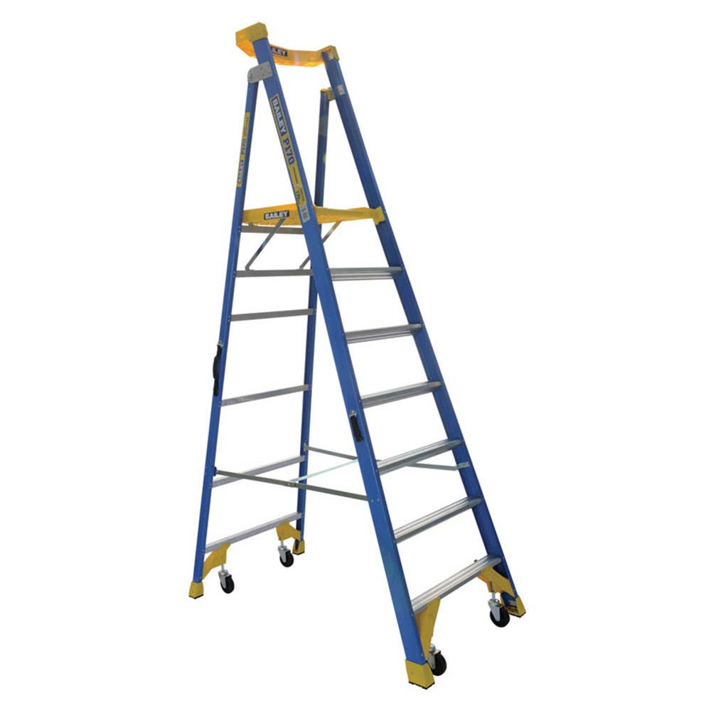 P170 Job Station Fibreglass Platform Step Ladder 2m 170kg 32000154 FS13534