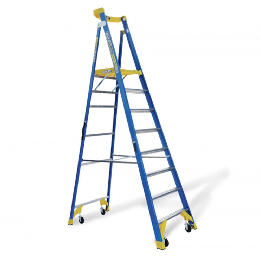 P170 Job Station Fibreglass Platform Step Ladder 2.3m 170kg 32000155 FS13535